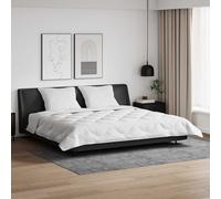 Solivagant Couette avec Oreillers 3 pcs Blanc Microfibre et Plumes d'oie,(6.29 KG)