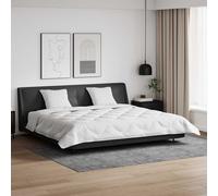 Solivagant Couette avec Oreillers 3 pcs Blanc Microfibre et Plumes d'oie,(6.73 KG)