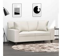 Solivagant Coussins décoratifs Lot de 2 Crème 40x40 cm Similicuir,(1.55 KG)