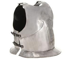 Solivagant Cuirasse d'armure corporelle Chevalier médiéval Argenté Acier,(5.36 KG)