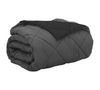 Solivagant Duvet d'été Simple Noir et Anthracite 240 x 200 cm Microfibre,(2.45 KG)
