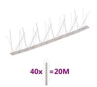 Solivagant Ensemble de 40 Pointes à 5 rangées Contre Oiseaux INOX 20 m,(3.7 KG)
