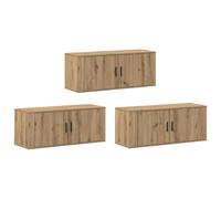 Solivagant Ensemble de Meuble TV Mural Montage Mural 3 pcs Chêne Artisanal,(54.12 KG)