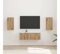 Solivagant Ensemble de Meuble TV Mural Montage Mural 4 pcs Chêne Artisanal,(35.96 KG)