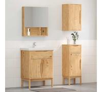 Solivagant Ensemble de mobilier de Salle de Bain 3 pcs Cire Marron,(32.5 KG)