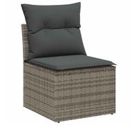 Solivagant Ensemble de Salle à Manger avec Coussin 6 pcs Gris Poly rotin,(57.3 KG)