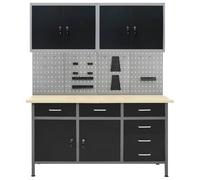 Solivagant Établi avec 4 Panneaux muraux et 2 armoires,(95.6 KG)