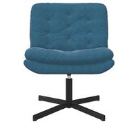 Solivagant Fauteuil Relaxant pivotant Bleu 63 x 75 x 76 cm Velours,(13.7 KG)