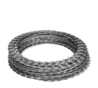 Solivagant Fils barbelés hélicoïdaux Rouleaux 2 pcs Acier galvanisé 60 m,(10.64 KG)