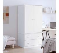 Solivagant Garde-Robe Alta Blanc 90x55x170 cm Bois Massif de pin,(43.82 KG)