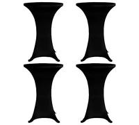 Solivagant Housses élastiques de Table Ø 60 cm Noir 4 pcs,(1.72 KG)
