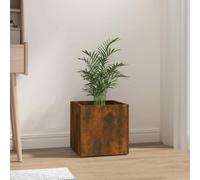 Solivagant Jardinière Chêne fumé 40x40x40 cm Bois d'ingénierie,(8.92 KG)