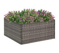 Solivagant Jardinière Gris 80x80x40 cm Résine tressée,(6 KG)