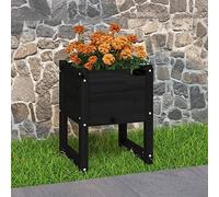 Solivagant Jardinière Noir 40x40x52,5 cm Bois Massif de pin,(6.35 KG)