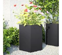 Solivagant Jardinière Noir hexagone 46x40x45 cm Acier,(4.44 KG)