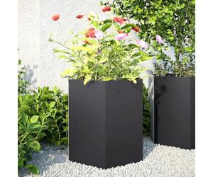 Solivagant Jardinière Noir hexagone 46x40x45 cm Acier,(4.44 KG)