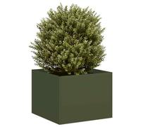 Solivagant Jardinière Vert Olive 40x40x30 cm Acier,(4.1 KG)