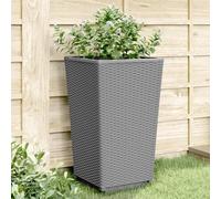 Solivagant Jardinières 4 pcs Gris Clair 32,5x32,5x57 cm polypropylène,(13.37 KG)