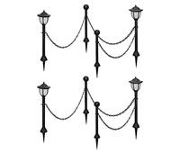 Solivagant Lampes solaires 4 pcs avec chaîne et piquets,(2.7 KG)