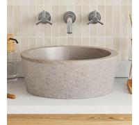 Solivagant Lavabo Gris Ø40x15 cm Marbre,(21.8 KG)