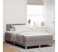 Solivagant Lit à Ressort LED avec Matelas Taupe 120 x 200 cm Tissu,(53.58 KG)-2510