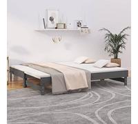 Solivagant Lit Coulissant sans Matelas Gris 2X(80x200) cm,(27.2 KG)