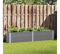 Solivagant Lit surélevé de Jardin 250x50x91 cm WPC Gris,(54.7 KG)