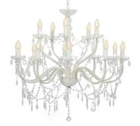 Solivagant Lustre 2 Couches Blanc 15 Ampoules E14,(7.5 KG)