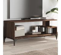 Solivagant Meuble TV Bois d'ingénierie et Acier Enduit de Poudre,(15.62 KG)