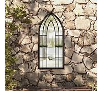 Solivagant Miroir de Jardin Noir 100x45 cm Fer pour Utilisation extérieure,(7.74 KG)