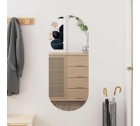 Solivagant Miroir Mural 30x70 cm Verre Ovale,(2.22 KG)