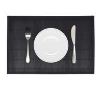 Solivagant Napperons 6 pcs Bambou 30 x 45 cm Noir,(0.8 KG)