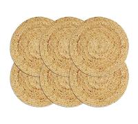 Solivagant Napperons 6 pcs Naturel Plain 38 cm Rond Jute,(1.38 KG)