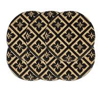 Solivagant Napperons 6 pcs Noir 38 cm Rond Jute,(1.48 KG)