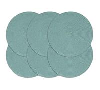 Solivagant Napperons 6 pcs Vert Plain 38 cm Rond Coton,(1.1 KG)