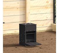 Solivagant Nourrisseur à pédale pour Poules Noir 25 x 42 x 40 cm,(4.55 KG)