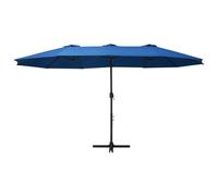 Solivagant Parasol d'extérieur et Poteau en Aluminium 460x270 cm Bleu,(13.6 KG)
