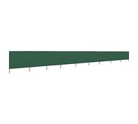 Solivagant Paravent 9 Panneaux Tissu 1200 x 80 cm Vert,(5.62 KG)