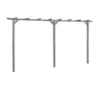 Solivagant Pergola de Jardin Gris 400x40x205 cm Bois de pin imprégné,(25.6 KG)