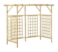 Solivagant Pergola de Jardin pour poubelles triples Bois de pin imprégné,(15 KG)