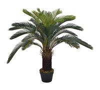 Solivagant Plante Artificielle avec Pot Palmier Cycas Vert 90 cm,(4.5 KG)