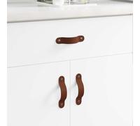 Solivagant Poignées de Cabinet 12 pcs Marron 140 x 25 x 2,3 mm PU,(0.18 KG)