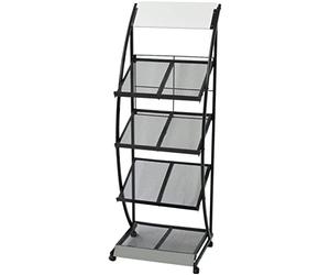 Solivagant Porte-Revue 47 x 40 x 134 cm Noir et Blanc A4,(6.6 KG)