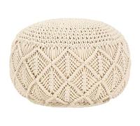 Solivagant Pouf Fait à la Main en macramé 45 x 30 cm Coton,(3.31 KG)