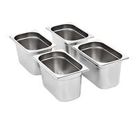 Solivagant Récipients Gastronorm 4 pcs GN 1/4 150 mm Acier Inoxydable,(2.65 KG)