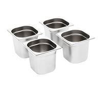 Solivagant Récipients Gastronorm 8 pcs GN 1/6 150 mm Acier Inoxydable,(3.08 KG)