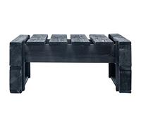 Solivagant Repose-Pied Palette de Jardin Bois Noir,(8.3 KG)