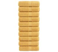 Solivagant Serviettes de Toilette Premium SOLUND 10 pièces Or 30 x 30 cm 600 g/m²,(0.67 KG)