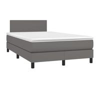 Solivagant Sommier à Lattes de lit avec Matelas Gris 120x190 cm Similicuir,(53.85 KG)