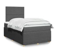 Solivagant Sommier à Lattes de lit avec Matelas Gris foncé 120x190cm Tissu,(82.13 KG)